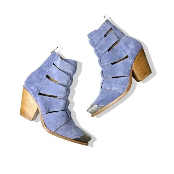 Free People FP Collection Brayden Fisherman Suede Ankle Western Boots - Picture 1 of 8